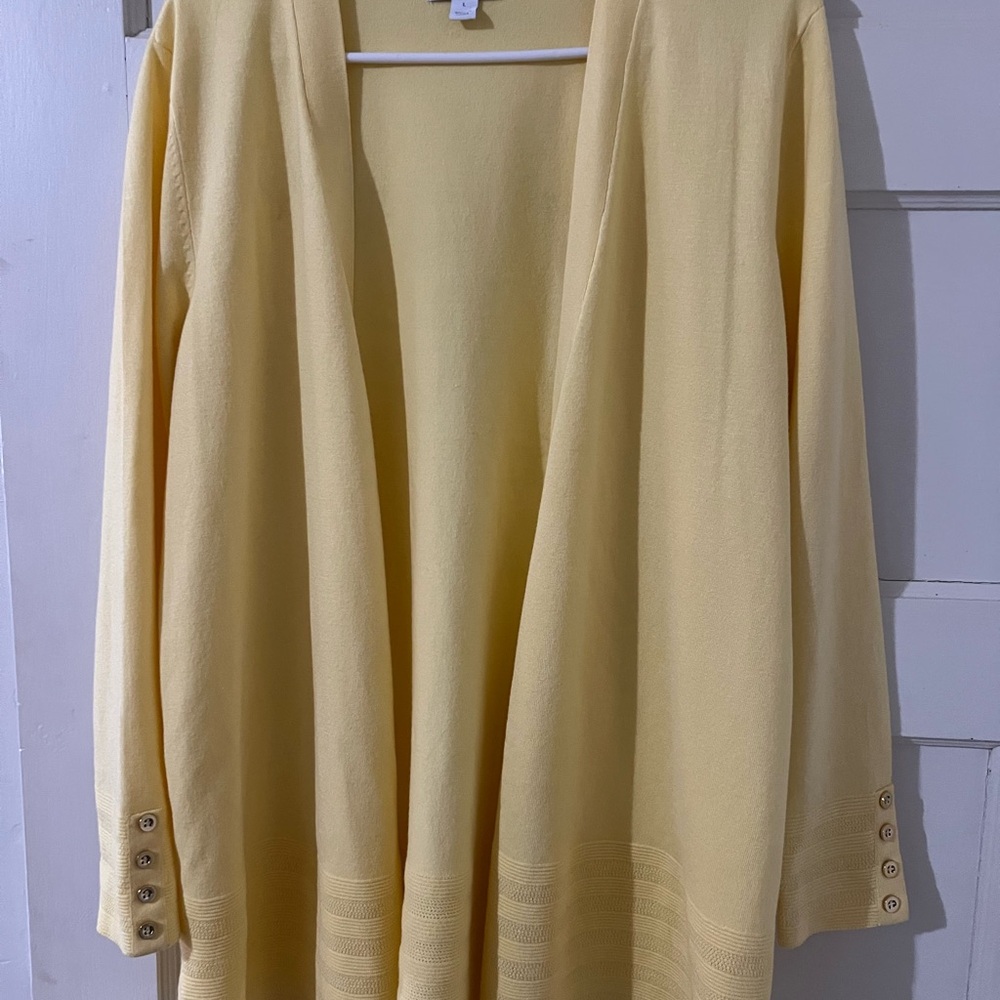 Charter Club Light Yellow Women's Cardigan